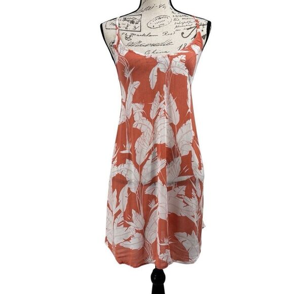 ROXY Women's Printed Be in Love Beach Cover-up Dress Peach Size Small NWT - Picture 1 of 14